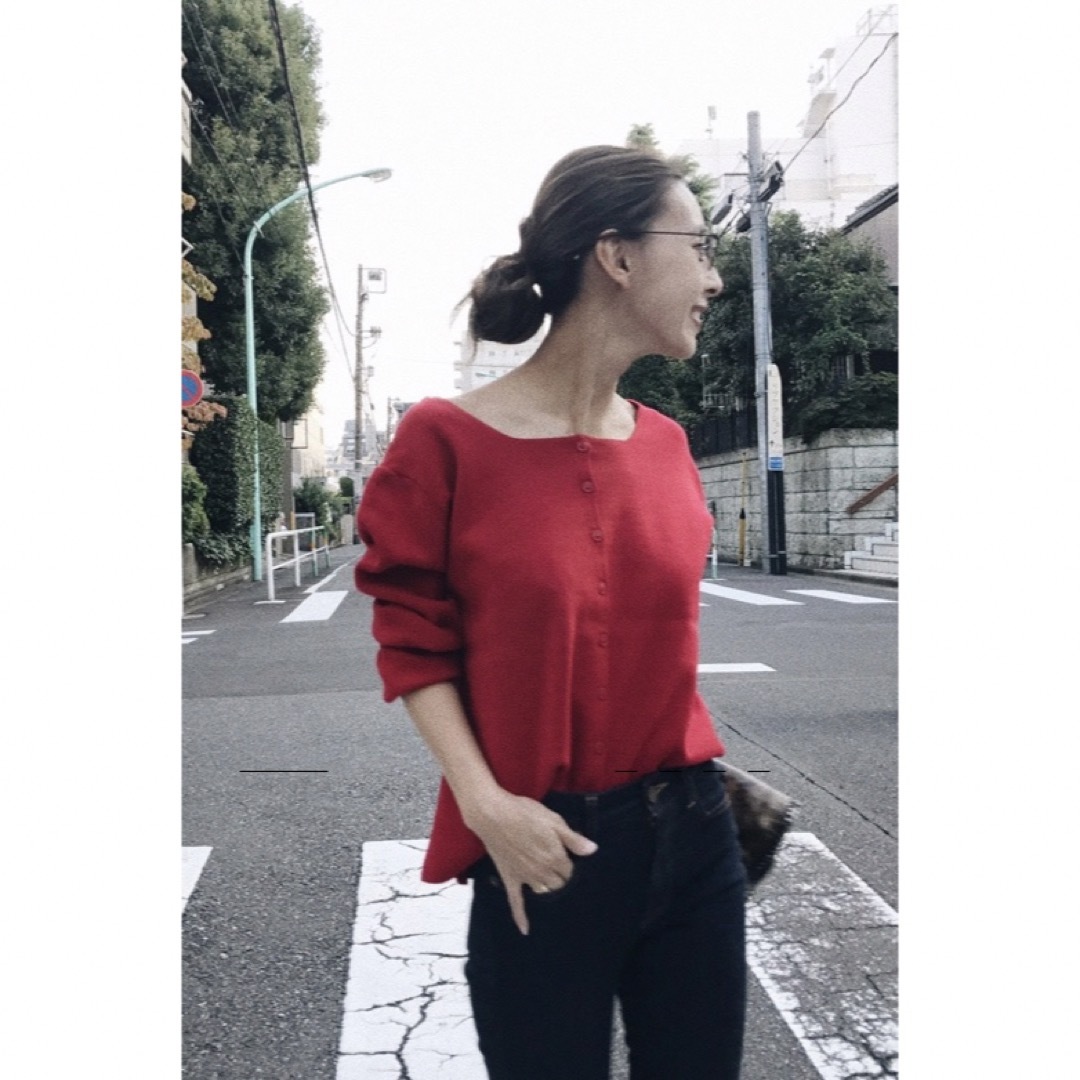 Ameri VINTAGE(アメリヴィンテージ)のAmeri VINTAGE　2WAY SCOOPED NECK KNIT レディースのトップス(ニット/セーター)の商品写真