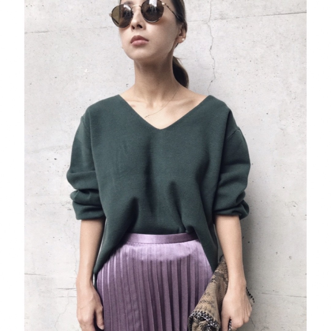 Ameri VINTAGE(アメリヴィンテージ)のAmeri VINTAGE　2WAY SCOOPED NECK KNIT レディースのトップス(ニット/セーター)の商品写真