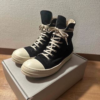 DRKSHDW - 新品27cm RICK OWENS DRKSHDW ブラック刺繍スニーカーの通販