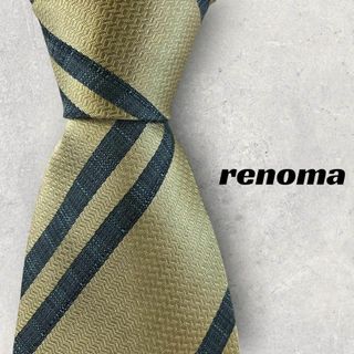 レノマ(RENOMA)の【5919】美品！レノマ　ネクタイ　ゴールド系　ストライプ(ネクタイ)