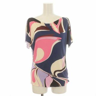 エミリオプッチ(EMILIO PUCCI)のエミリオプッチ カットソー 半袖 プッチ柄 シルク混 マルチカラー(カットソー(半袖/袖なし))