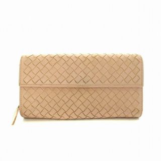 ボッテガヴェネタ(Bottega Veneta)のボッテガヴェネタ イントレチャート 長財布 レザー ピンクベージュ(財布)