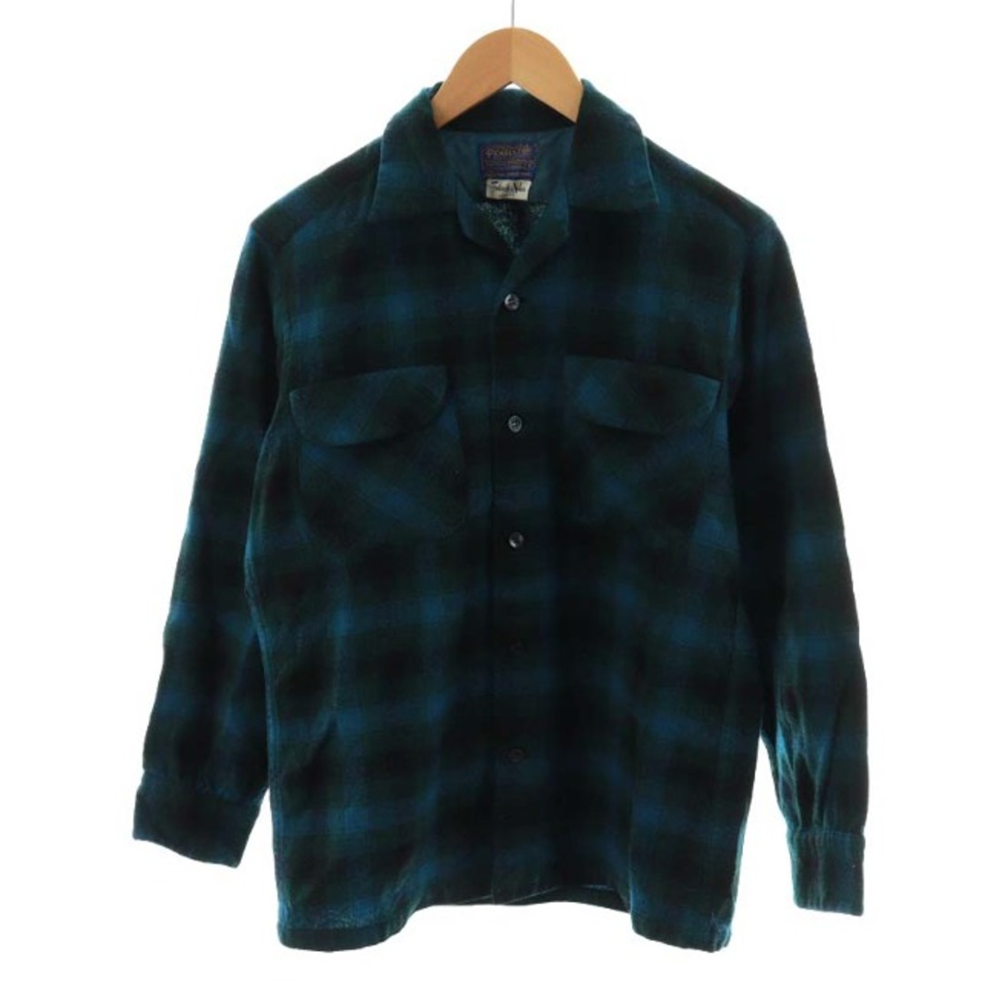 PENDLETON(ペンドルトン)のPENDLETON 60's オンブレチェック ネルシャツ S 緑 黒 メンズのトップス(シャツ)の商品写真