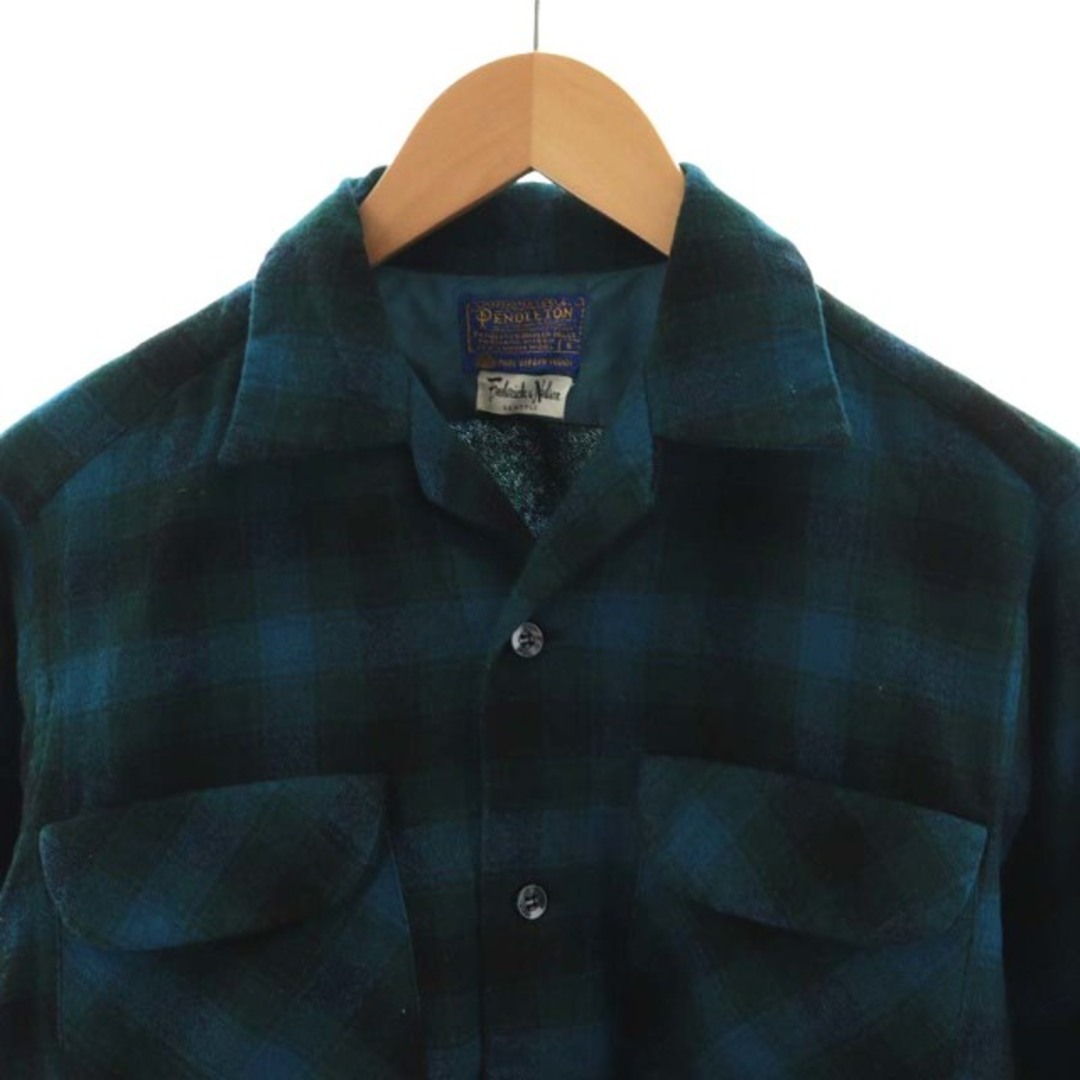 PENDLETON(ペンドルトン)のPENDLETON 60's オンブレチェック ネルシャツ S 緑 黒 メンズのトップス(シャツ)の商品写真