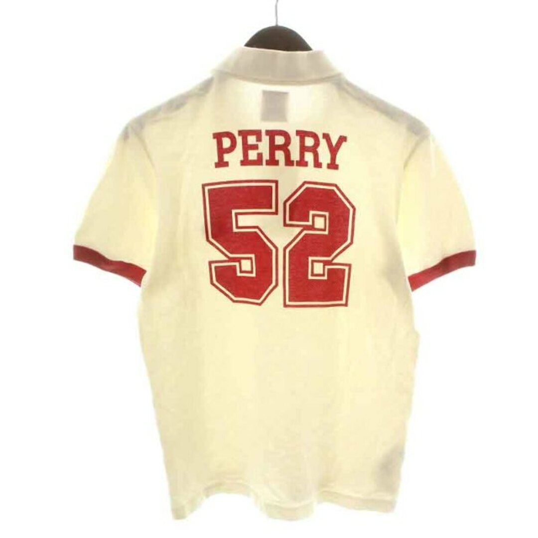 FRED PERRY(フレッドペリー)のFRED PERRY STUSSY ポロシャツ 半袖 鹿の子 36 S 白 赤 メンズのトップス(ポロシャツ)の商品写真