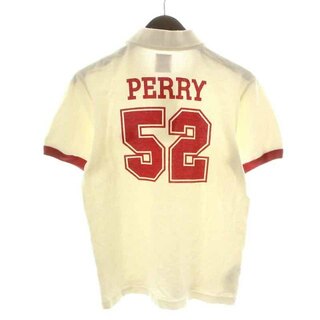 フレッドペリー(FRED PERRY)のFRED PERRY STUSSY ポロシャツ 半袖 鹿の子 36 S 白 赤(ポロシャツ)