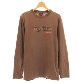 マムート(Mammut)のMAMMUT Tシャツ カットソー ロンT 長袖 クルーネック ロゴ M 茶(Tシャツ/カットソー(七分/長袖))