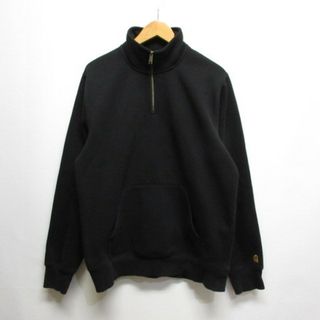 カーハート(carhartt)のカーハート WIP チェイス ネック ジップ スウェット シャツ M 黒 裏起毛(ブルゾン)