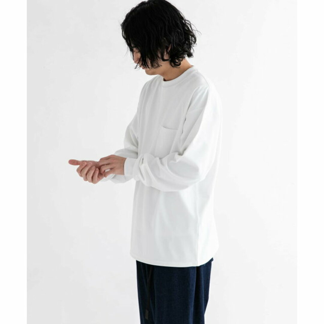 URBAN RESEARCH DOORS(アーバンリサーチドアーズ)の【ホワイト】【L】AIRFLEXポンチロングスリーブTシャツ メンズのトップス(Tシャツ/カットソー(半袖/袖なし))の商品写真