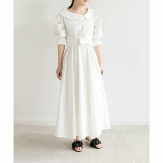 ランダ(RANDA)の【WHITE】ウエストタックシャツワンピース(ロングワンピース/マキシワンピース)