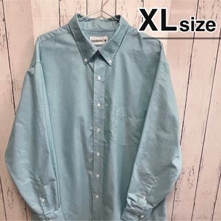 シャツ(shirts)のUSA古着　オックスフォードシャツ　長袖　ボタンダウン　ライトブルー　水色　無地(シャツ)