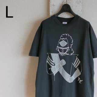 デルタ(DELTA)のUSA製 90s DELTA　Tシャツ　ブラック　シングルステッチ L　T01(Tシャツ/カットソー(半袖/袖なし))