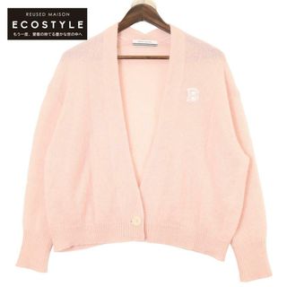 ボーダーズアットバルコニー(BORDERS at BALCONY)のボーダーズアットバルコニー 22年製 ピンク SPRING MOHAIR SHORT CARDIGAN 38(カーディガン)