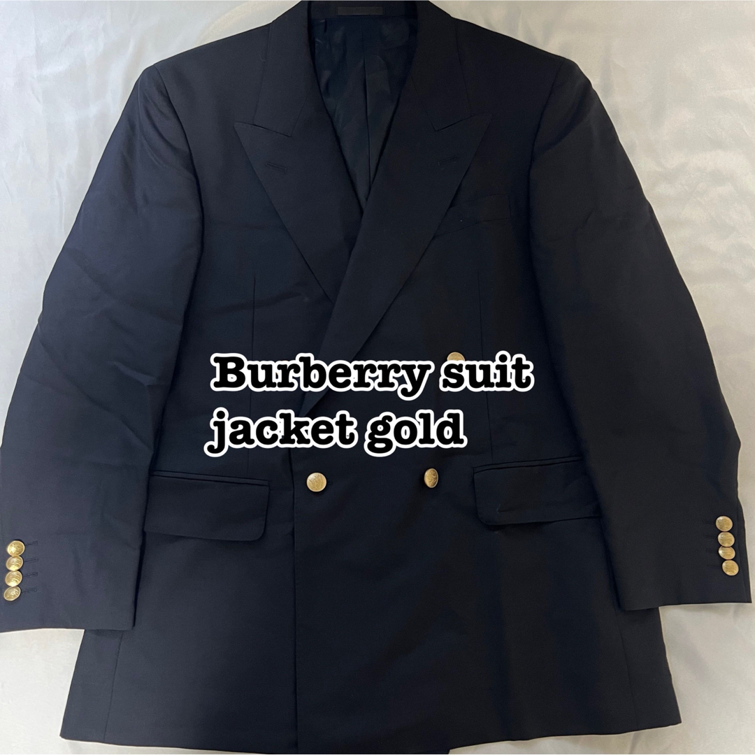 BURBERRY(バーバリー)の90s  バーバリー　スーツ　三陽商会　モノグラム　金ボタン　紺ブレ メンズのジャケット/アウター(テーラードジャケット)の商品写真