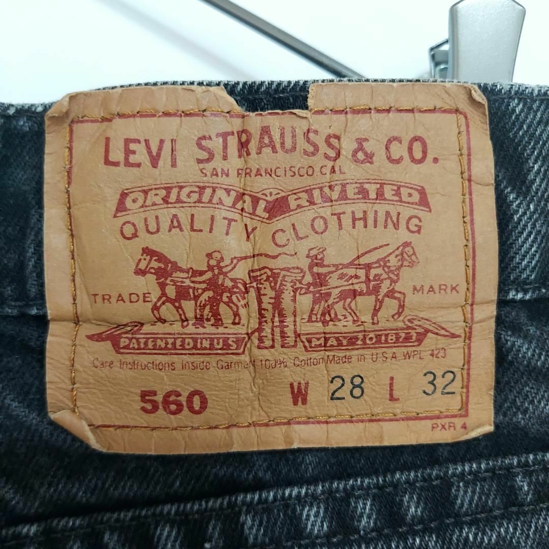 Levi's(リーバイス)のリーバイス560 Levis W28 ブラックデニム 黒 USA製 7675 その他のその他(その他)の商品写真