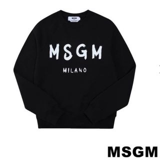 エムエスジイエム(MSGM)のMSGM◾️ブラック◾️裏起毛スウェット(トレーナー/スウェット)