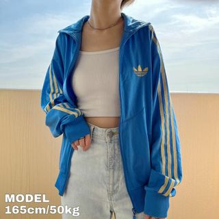 アディダス(adidas)のadidas アディダス トラックジャケット ファイヤーバード 青 金 7666(その他)