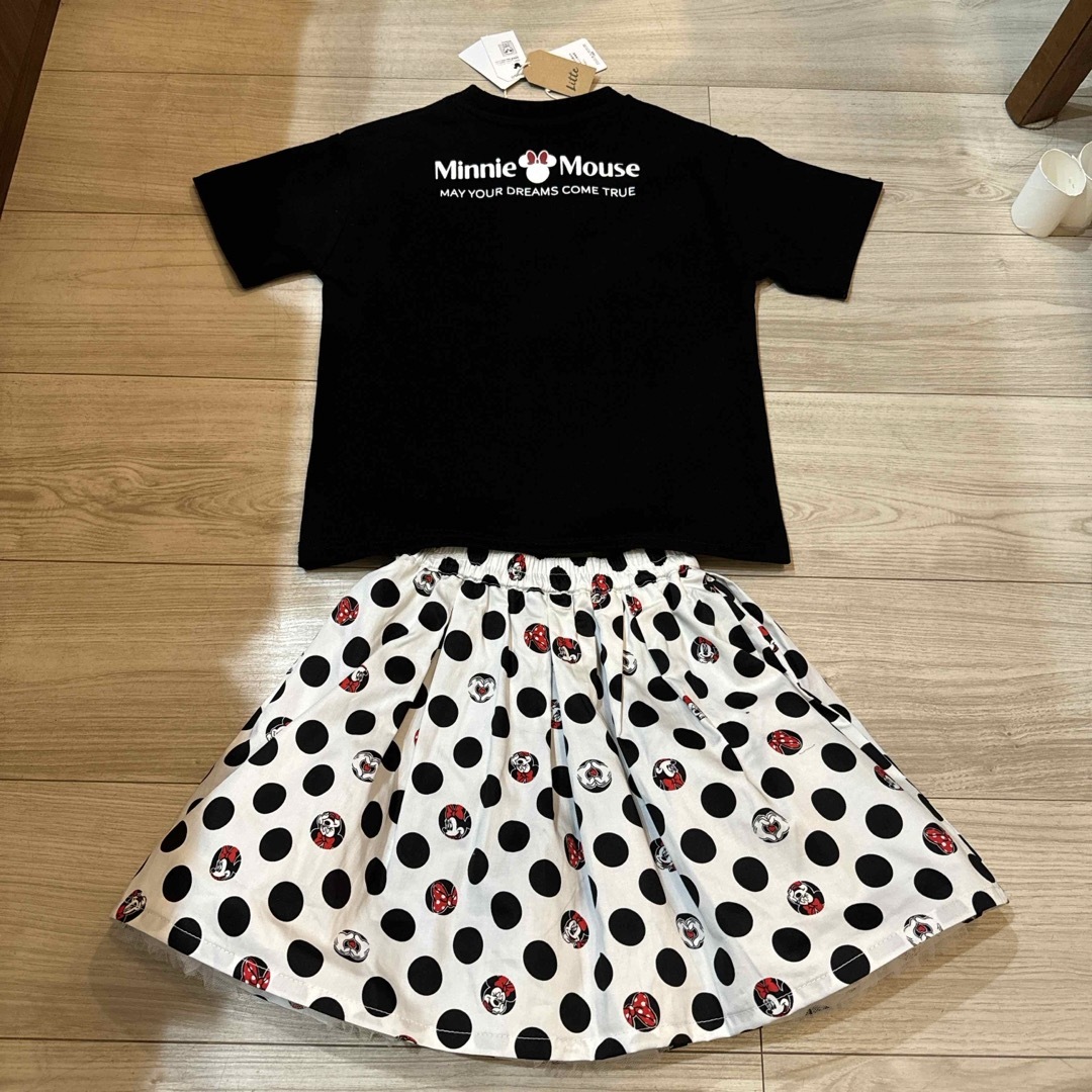 しまむら(シマムラ)のミニーマウス　セットアップ キッズ/ベビー/マタニティのキッズ服女の子用(90cm~)(Tシャツ/カットソー)の商品写真