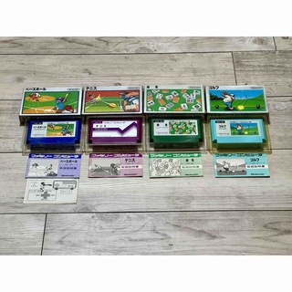 ファミコン 任天堂の銀箱4本セット(家庭用ゲームソフト)
