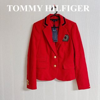 トミーヒルフィガー(TOMMY HILFIGER)のTOMMY HILFIGER ウール混テーラードジャケット 赤(テーラードジャケット)