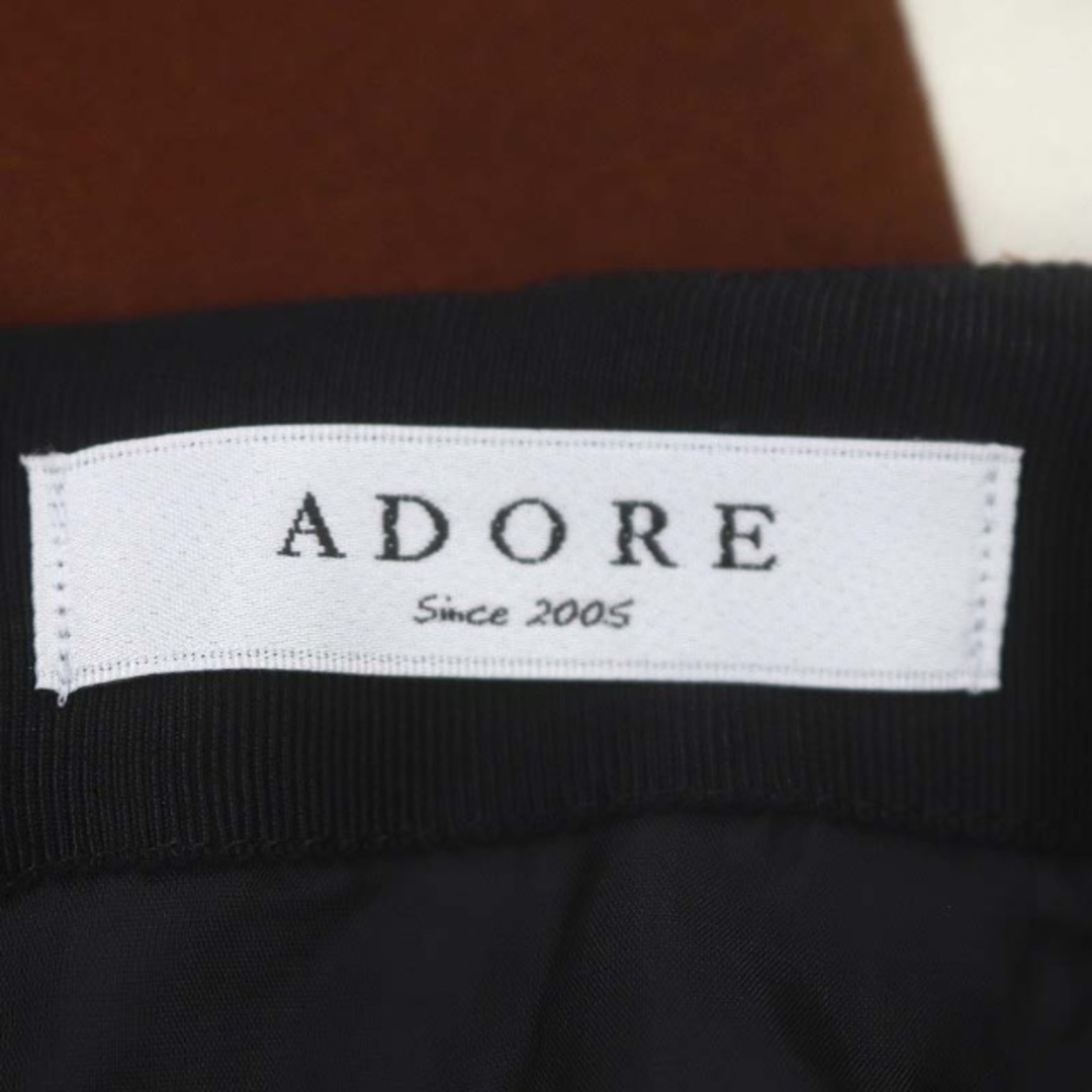 ADORE(アドーア)のアドーア ファインフラノスカート フレア 配色 ウール ロング 36 黒 茶 レディースのスカート(ロングスカート)の商品写真