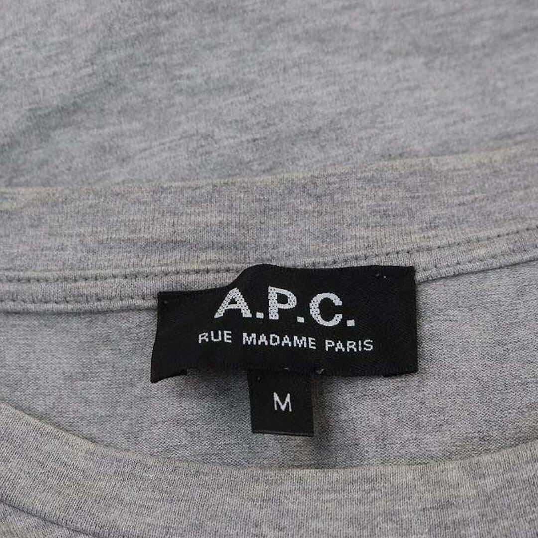 A.P.C(アーペーセー)のアーペーセー A.P.C. Tシャツ カットソー 半袖 ロゴ M グレー レディースのトップス(Tシャツ(半袖/袖なし))の商品写真