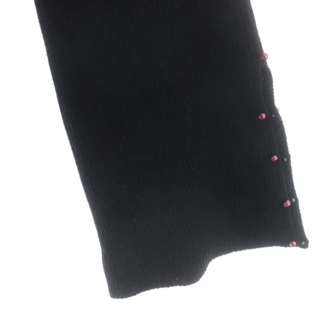 Lily Brown(リリーブラウン)のリリーブラウン 袖口スリット リブニットトップス セーター 長袖 F 黒 レディースのトップス(ニット/セーター)の商品写真