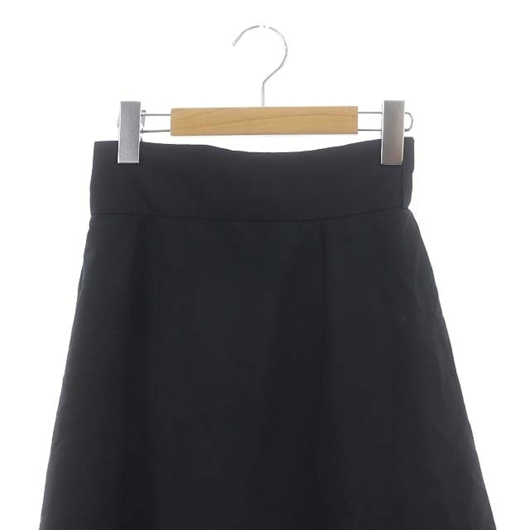 HARE(ハレ)のハレ アソートドッキングスカート フレア ロング F 黒 ブラック シルバー色 レディースのスカート(ロングスカート)の商品写真