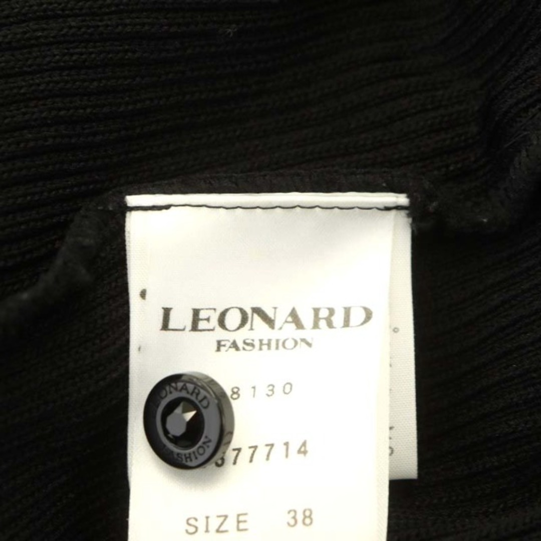 LEONARD(レオナール)のレオナール ファッション ラインストーン カーディガン ニット 長袖 38 黒 レディースのトップス(カーディガン)の商品写真