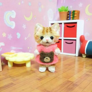 茶トラねこ♪   くまちゃん服(人形)