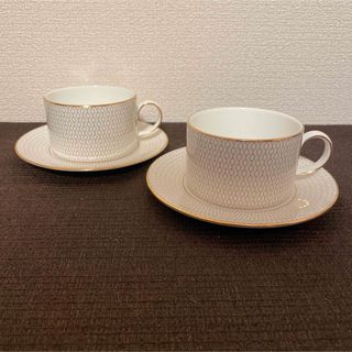 ウェッジウッド(WEDGWOOD)のウェッジウッド　アリス　ホワイト　ティー　カップ&ソーサー(グラス/カップ)