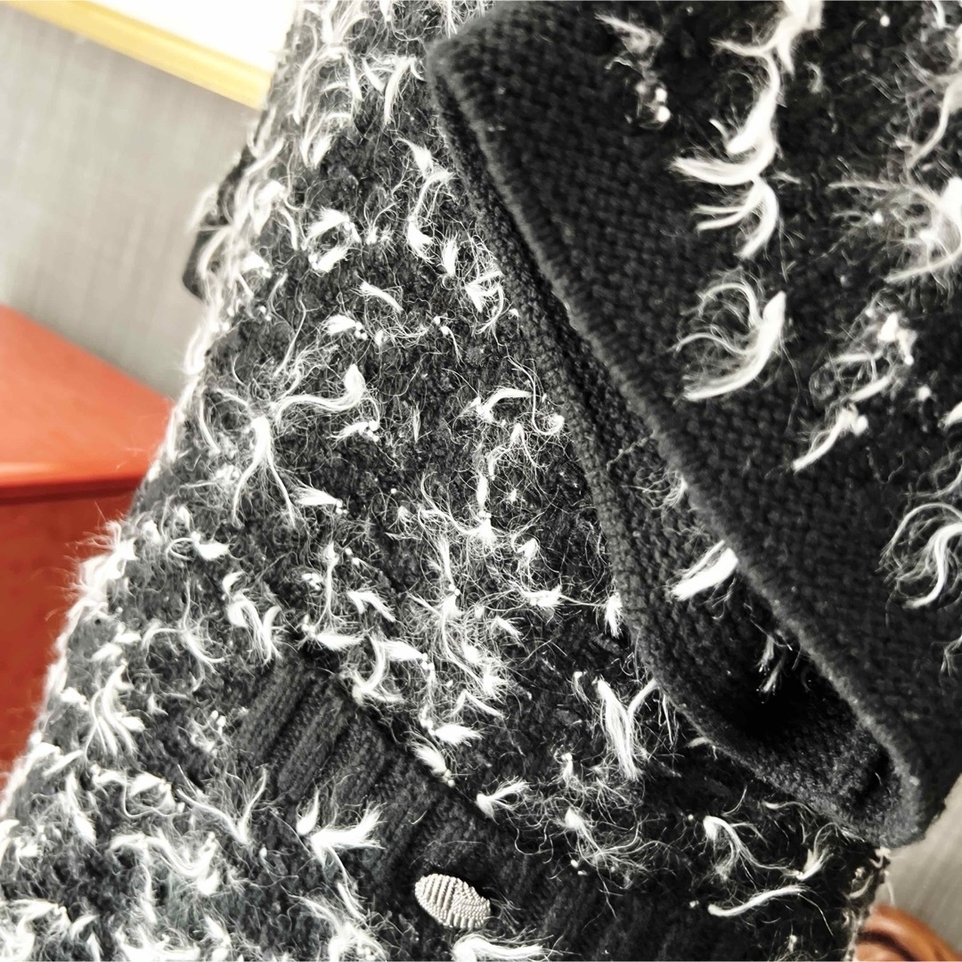CHANEL(シャネル)の極美品　CHANELシャネル　霜降りニット　カシミヤ　モヘア　ワンピース　ドレス レディースのトップス(チュニック)の商品写真
