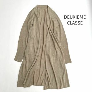 ドゥーズィエムクラス(DEUXIEME CLASSE)の美品♡ドゥーズィエムクラス＊リネンロングカーディガン  羽織　麻(カーディガン)