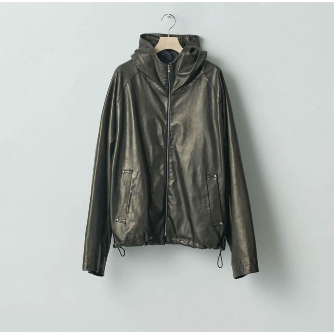 stein(シュタイン)のstein 24ss leather hooded short jacket M メンズのジャケット/アウター(レザージャケット)の商品写真