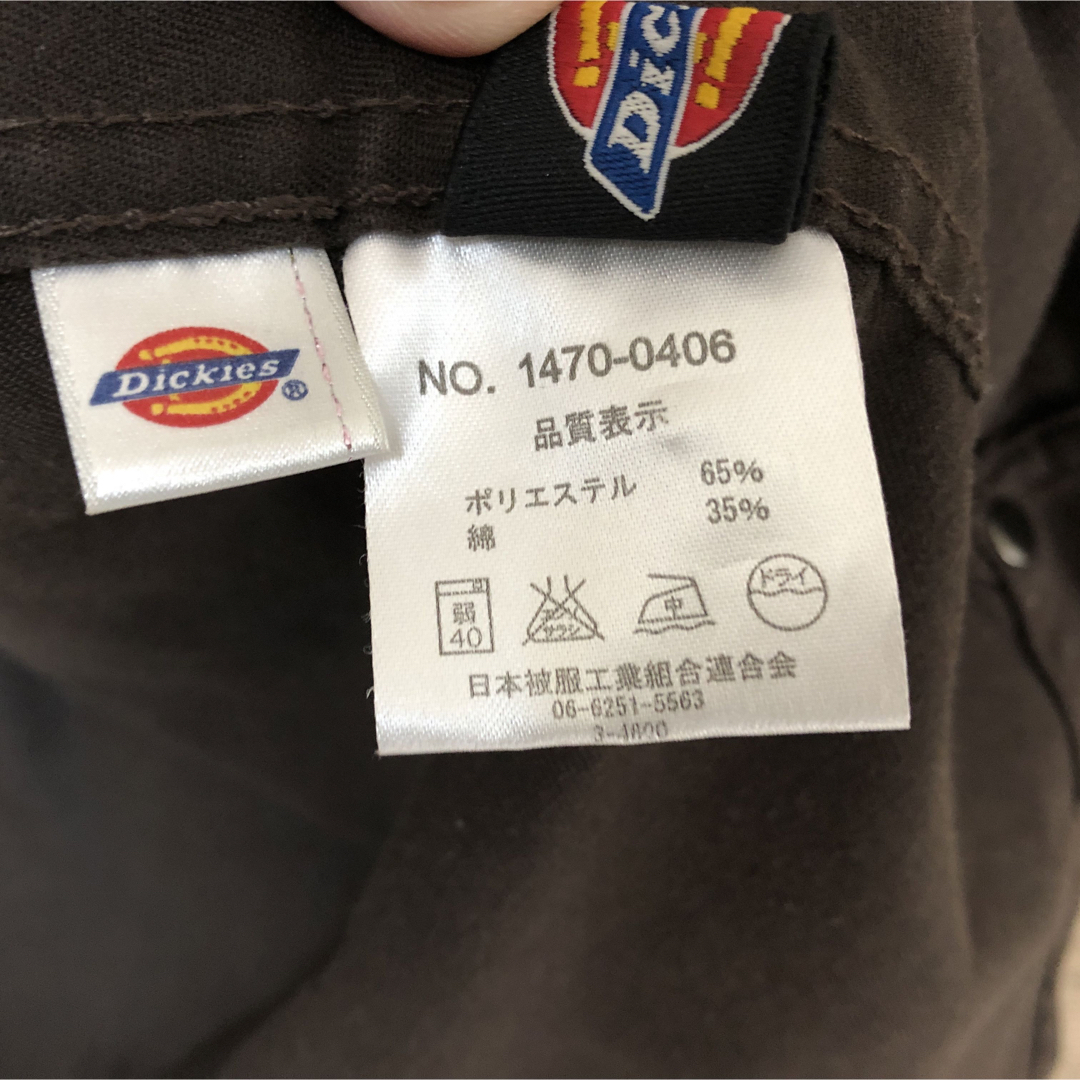 Dickies(ディッキーズ)の【ディッキーズ】ワークシャツ　アウター　ブルゾン　こげ茶　刺繍　ワンポイント２３ メンズのジャケット/アウター(その他)の商品写真