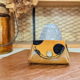 №：75＊本革のちっちゃなちっちゃなアコーディオンキーホルダー＊(財布)