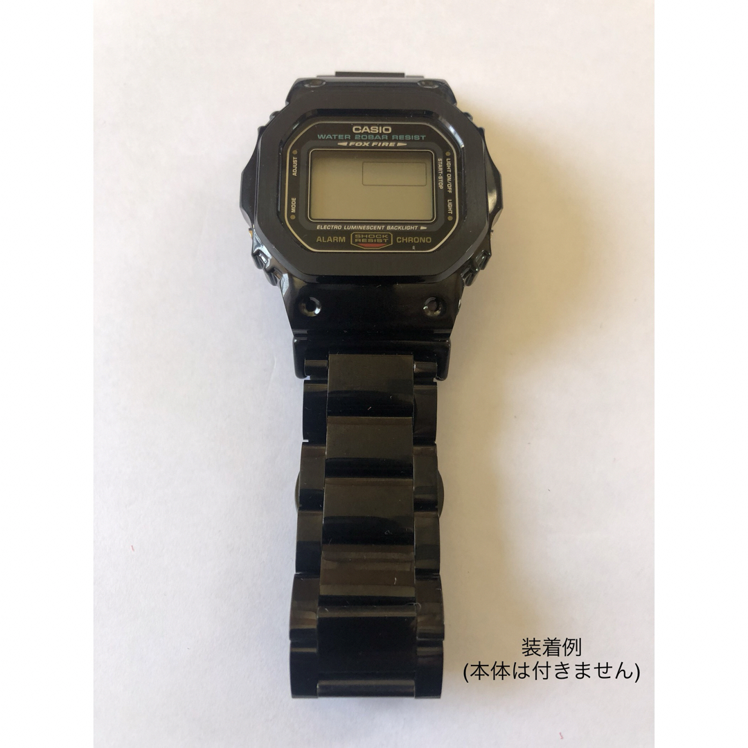 ステンレス製 G-SHOCK カスタム 5600系用　黒ベゼル&ベルト 工具付 ハンドメイドの素材/材料(各種パーツ)の商品写真