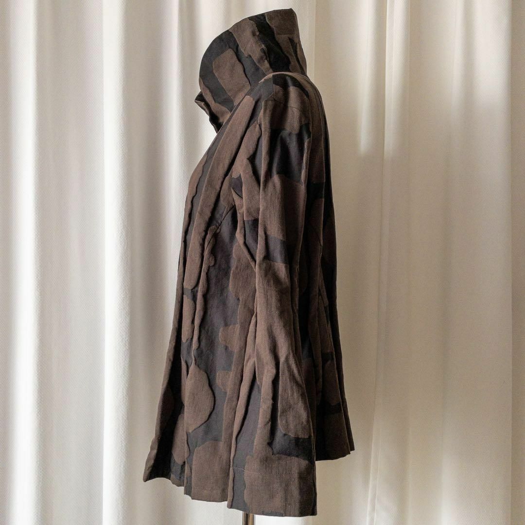 Sensounico(センソユニコ)の慈雨ジウ　コンブジャケット　スタイリッシュ　大きいサイズ　40 ブラウン レディースのジャケット/アウター(ノーカラージャケット)の商品写真