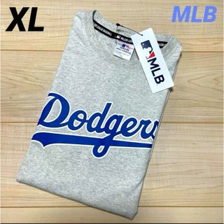 メジャーリーグベースボール(MLB)のMLB ロサンゼルス　ドジャース Tシャツ 半袖　XL 大谷翔平　グレー(Tシャツ/カットソー(半袖/袖なし))