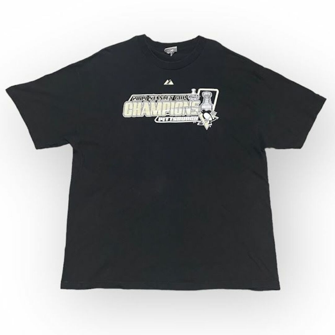 Majestic(マジェスティック)のNHL Pittsburgh Penguins Tシャツ ビッグサイズ 2XL メンズのトップス(Tシャツ/カットソー(半袖/袖なし))の商品写真