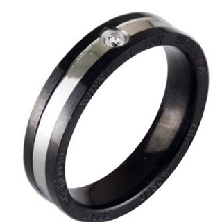 【R185】リング メンズ シルバー ブラック アクセサリー 指輪 18号(リング(指輪))