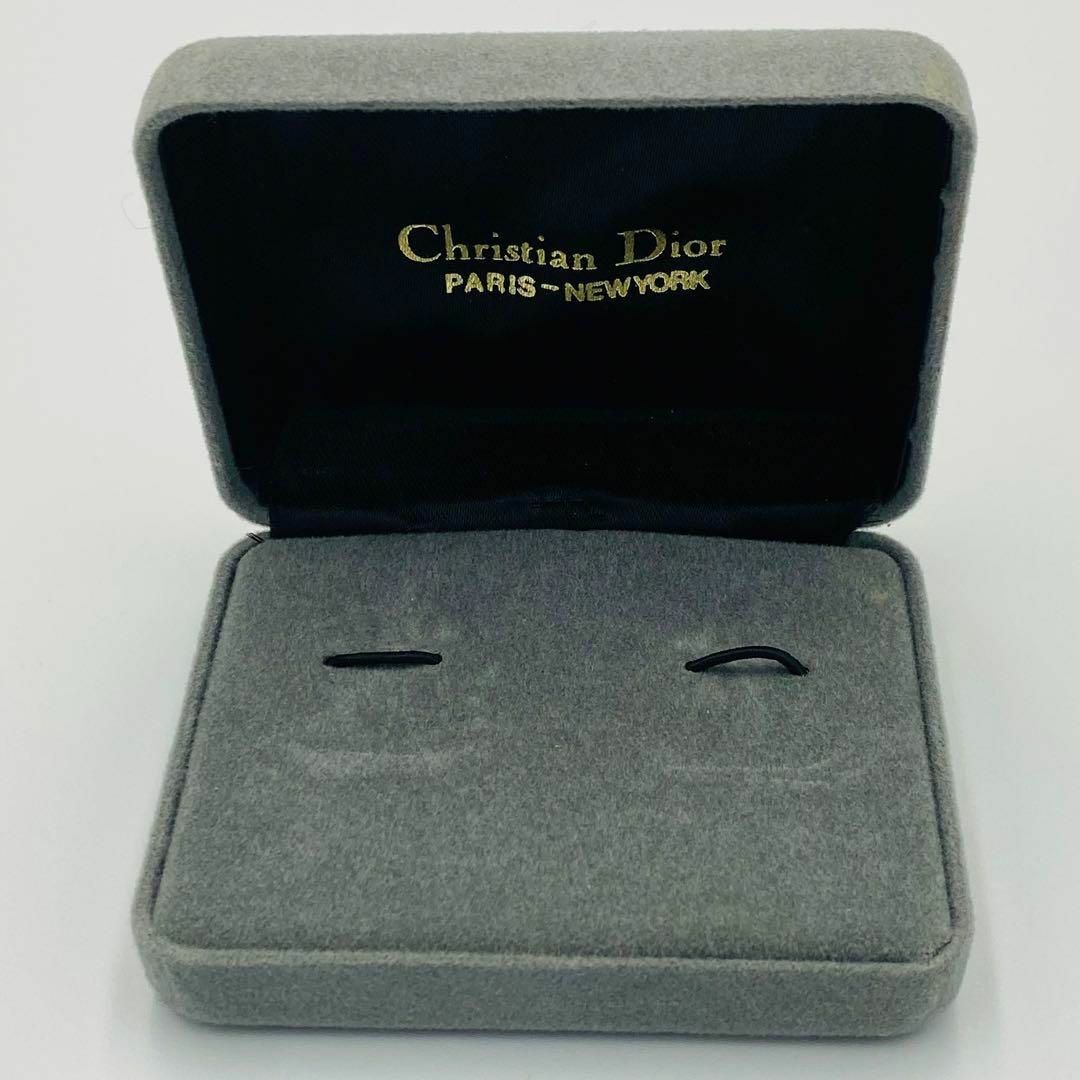 Christian Dior(クリスチャンディオール)の美品 ★Dior★ カフリンクス トロッター スクエア ボーダー ゴールド 箱 メンズのファッション小物(カフリンクス)の商品写真