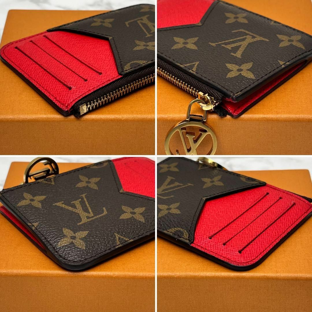 LOUIS VUITTON(ルイヴィトン)のルイヴィトン モノグラム ポルト カルト ロミー 廃盤モデル レッド 小銭入れ レディースのファッション小物(コインケース)の商品写真