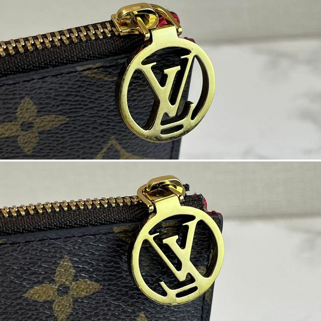 LOUIS VUITTON(ルイヴィトン)のルイヴィトン モノグラム ポルト カルト ロミー 廃盤モデル レッド 小銭入れ レディースのファッション小物(コインケース)の商品写真