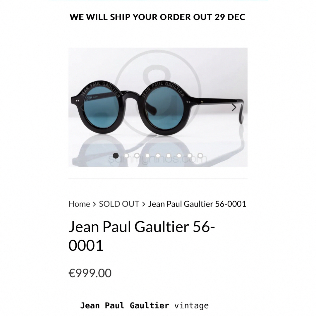 Jean-Paul GAULTIER(ジャンポールゴルチエ)の超希少　JEAN PAUL GAULTIER 56-0071 サングラス メンズのファッション小物(サングラス/メガネ)の商品写真