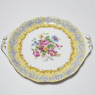 ロイヤルアルバート(ROYAL ALBERT)のROYAL ALBERT ロイヤルアルバート 26cmプレート イエロー　英国製(食器)