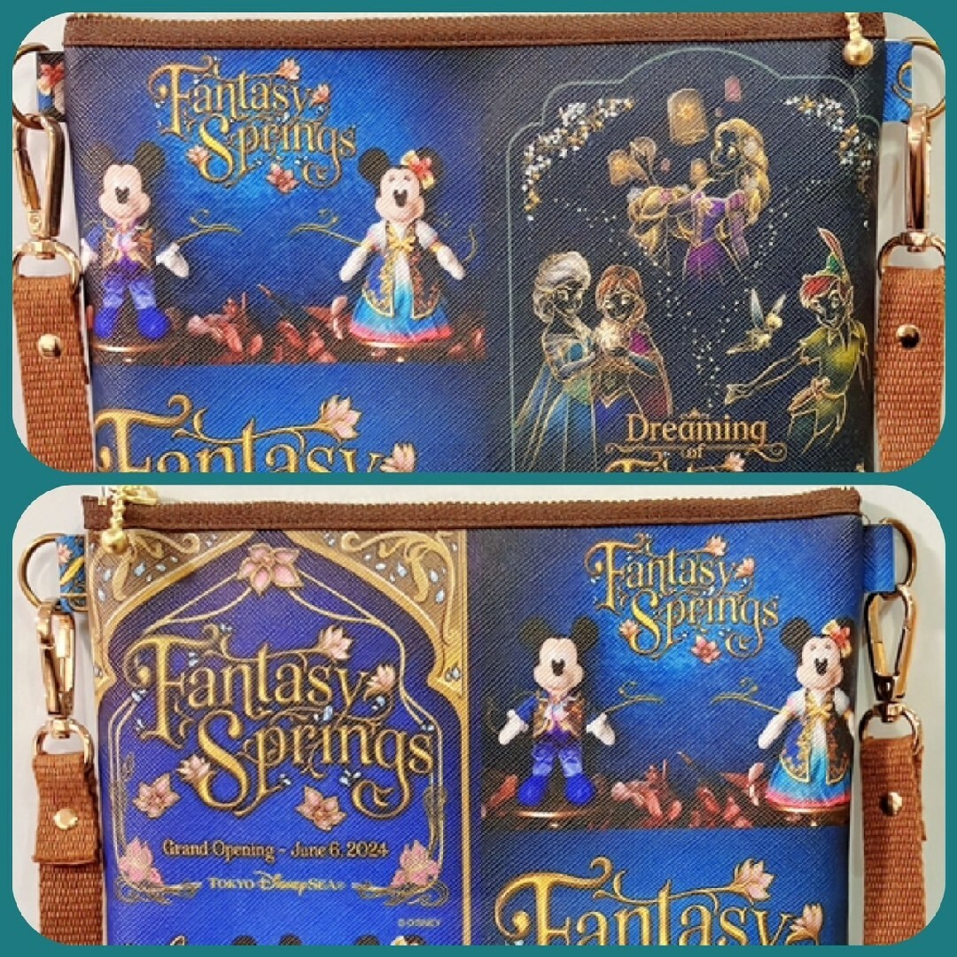 Disney(ディズニー)のファンタジースプリング　合皮ショルダーバッグ　ディズニーリゾート　ミッキーミニー レディースのバッグ(ショルダーバッグ)の商品写真