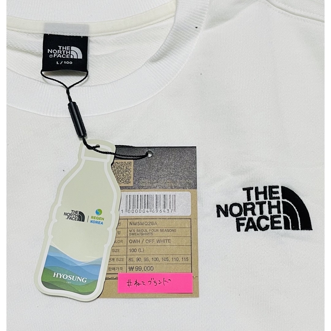 THE NORTH FACE(ザノースフェイス)の韓国限定.新品本物】 2024 ノースフェイス　さくら　トレーナー　L白 メンズのトップス(スウェット)の商品写真