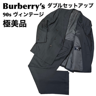 BURBERRY - バーバリーロンドン スーツ 裏地ロゴ総柄 XL 日本製 メンズ 