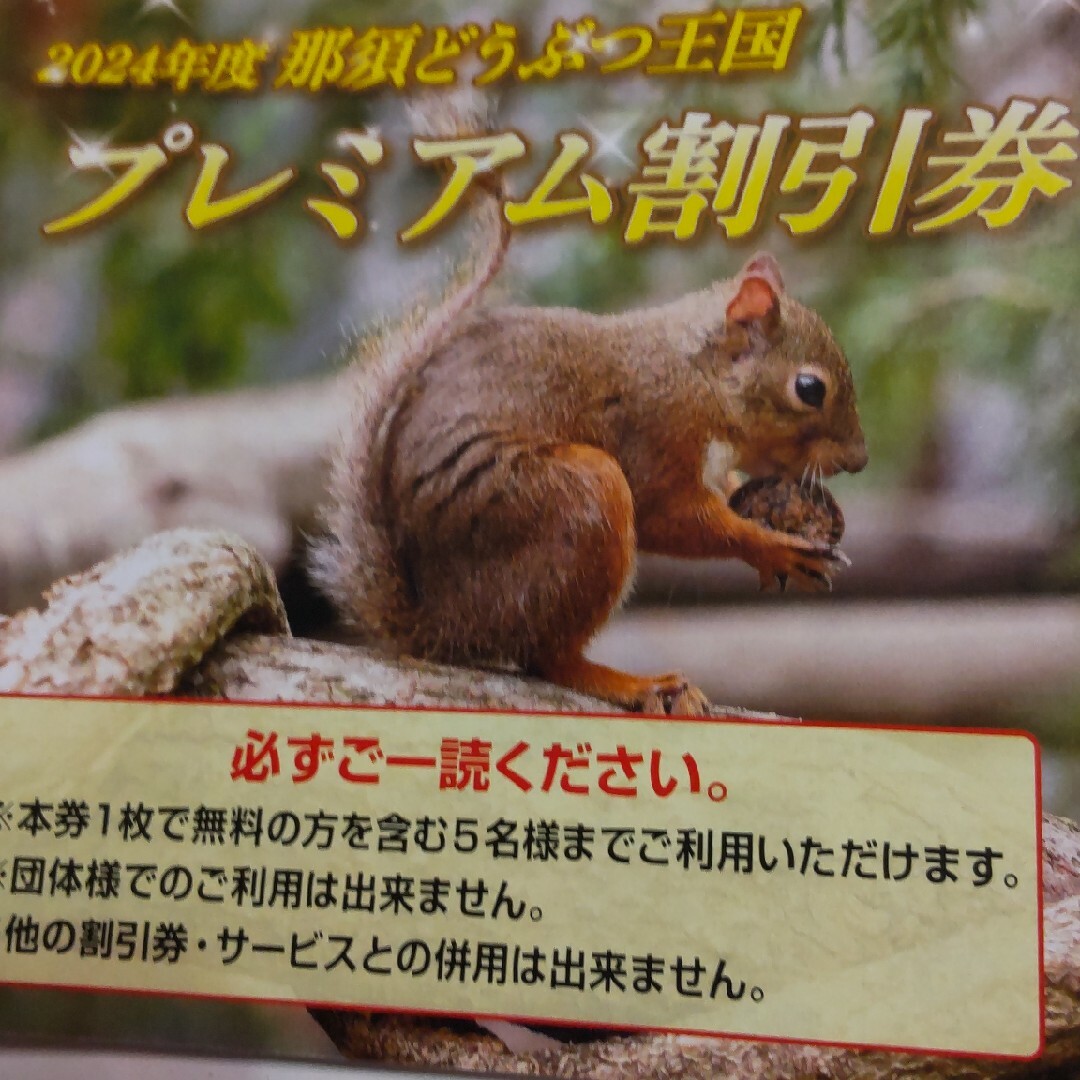 那須どうぶつ王国 チケットの施設利用券(動物園)の商品写真